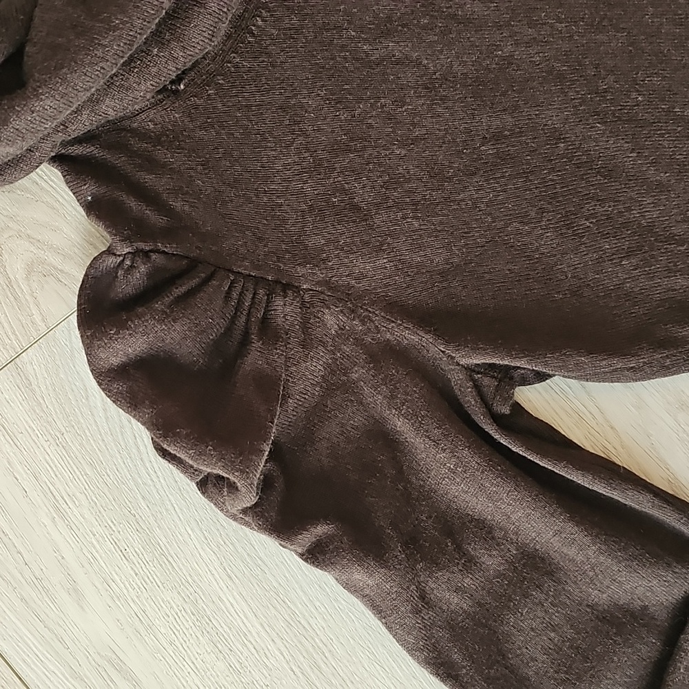 Saks Fifth Avenue Silk Cashmere Cowlneck Bubble Shoulder Longsleeve Sweater, Med - Picture 3 of 15